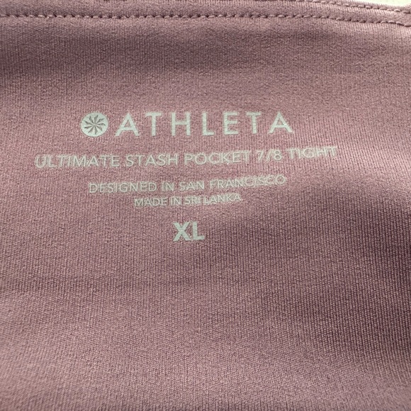 ATHLETA Ultimate Stash Pocket 7/8 Tights Violet Women’s Size XL Leggings - Picture 7 of 16